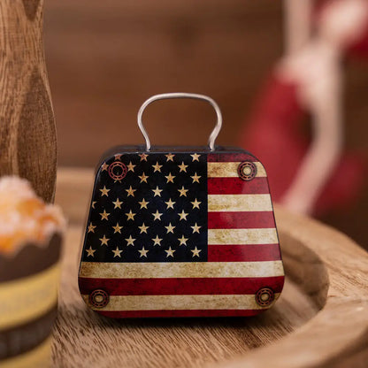 Christmas Decoration 2024  Metal Box Handbag Shape Tin Jar Jewelry Storage Case Kids Gift Can Storage Boxes Xms Party Decors