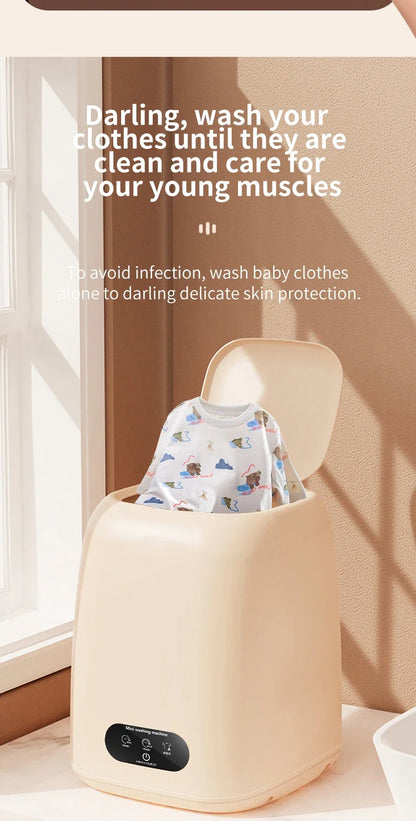 9L Portable Washing Machine Large Capacity Clothes Spin Dryer Bucket Travel Underwear Socks Ultrasonic Mini Washer